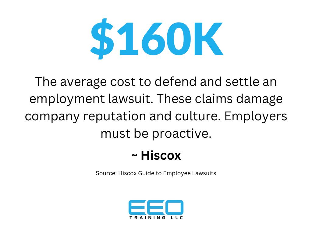 What Is Employment Practices Liability Insurance (Epli) And Why Every Employer Needs It 4 Infographic of employment lawsuit can exceed $160,000, according to hiscox
